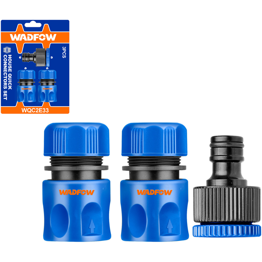 Wadfow WQC2E33 Hose Quick Connector 1/2" 3Pcs Set | Wadfow by KHM Megatools Corp.