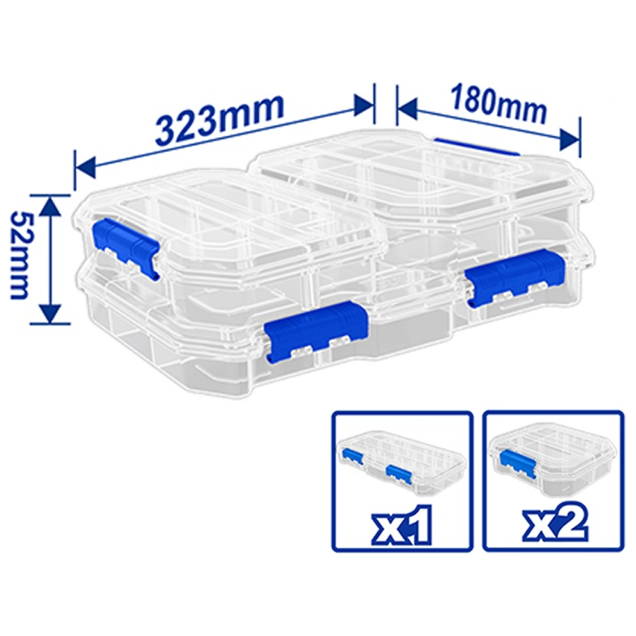 Wadfow WTB8343 Transparent Organizer Set 3Pcs Secondary image