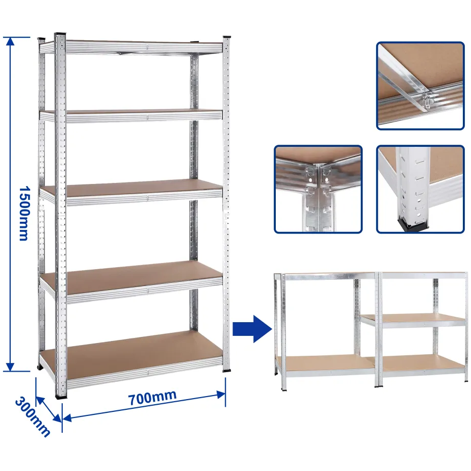 Wadfow WTS1A73 5-Tier Adjustable Storage Shelves 700MM Secondary image