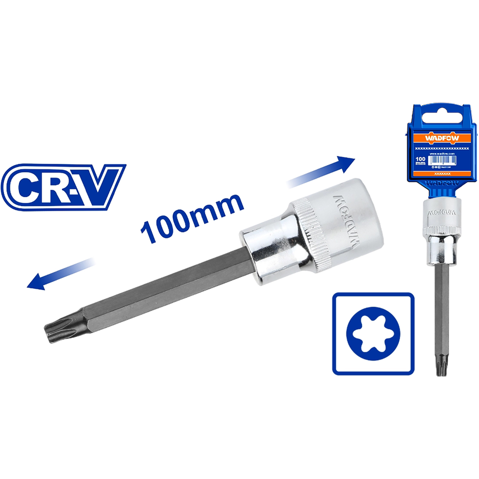 Wadfow Long Torx Bit Socket 1/2" | Wadfow by KHM Megatools Corp.