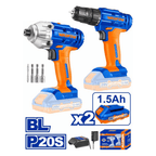 Wadfow WCK2016 Li-Ion Cordless 20V 2Pcs Combo Kit - KHM Megatools Corp.