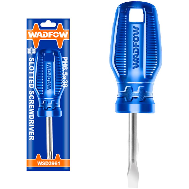 Wadfow WSD3961 Stubby Flat Screwdriver 38mm 40CR | Wadfow by KHM Megatools Corp. Main image