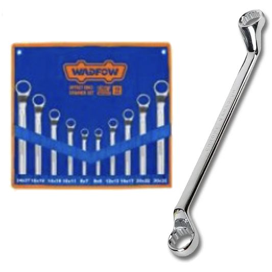Wadfow WFS5M10 Offset Ring Spanner Set 10Pcs | Wadfow by KHM Megatools Corp.
