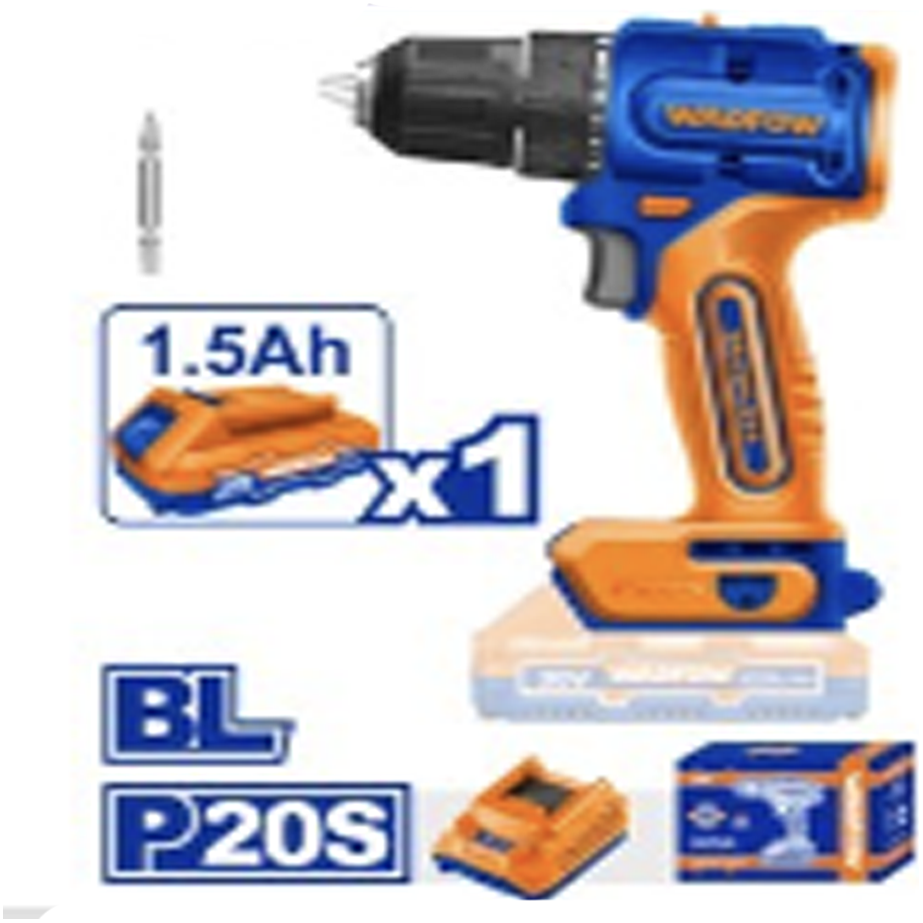 Wadfow WCDP5521 Li-Ion Brushless Cordless Drill 20V Secondary image