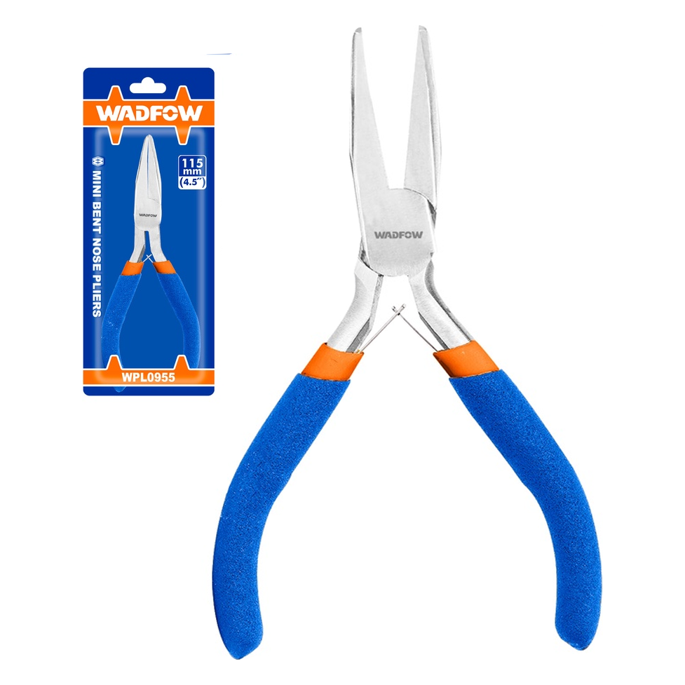 Wadfow WPL0955 Mini Bent Nose Pliers 4.5" | Wadfow by KHM Megatools Corp.