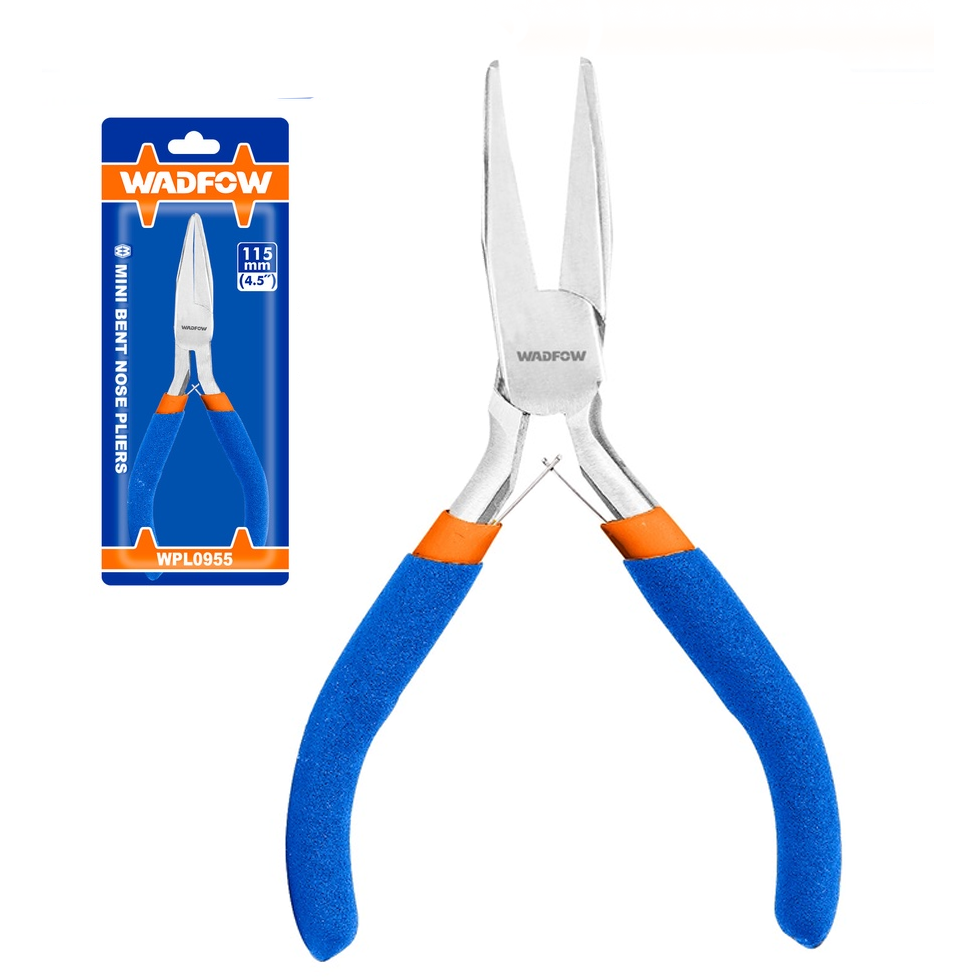Wadfow WPL0955 Mini Bent Nose Pliers 4.5" | Wadfow by KHM Megatools Corp.