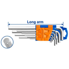 Wadfow WHK1291 Hex Key (Long Arm) | Wadfow by KHM Megatools Corp.