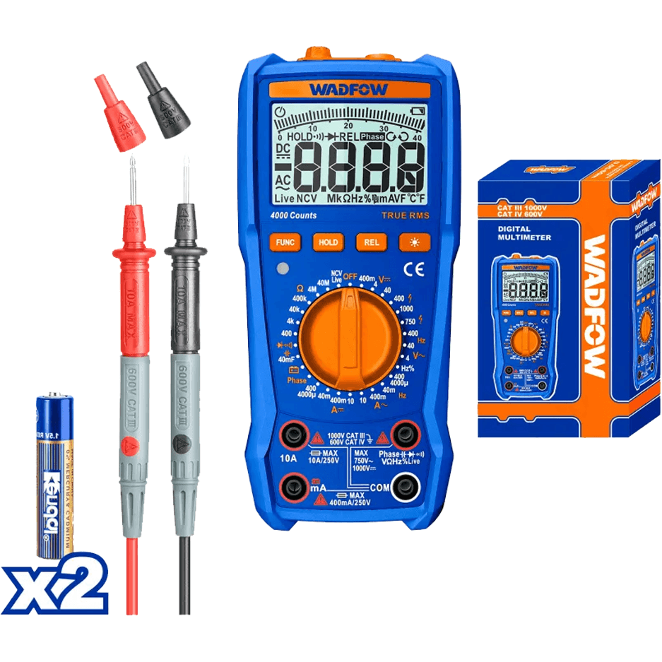 Wadfow WDM2502 Digital Multimeter 4000-Counts Secondary image