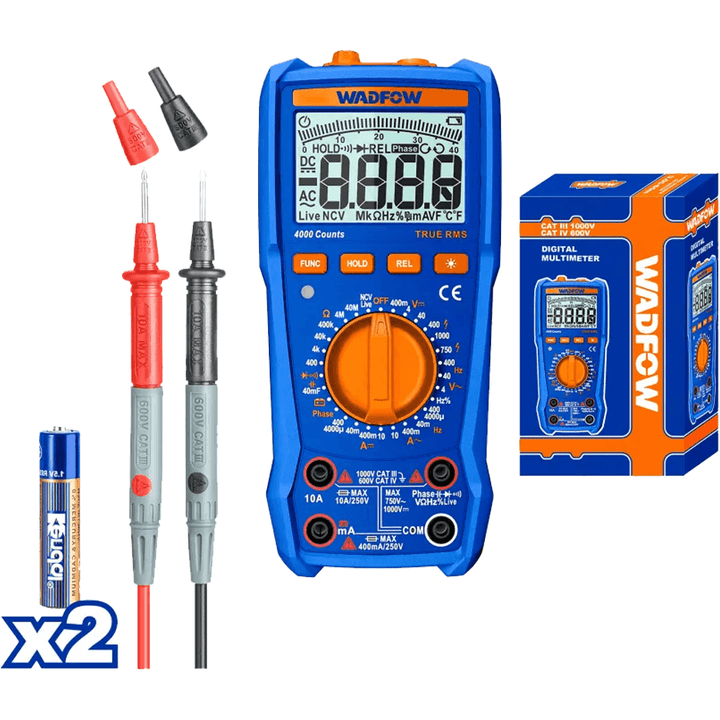 Wadfow WDM2502 Digital Multimeter 4000-Counts – KHM Megatools Corp.