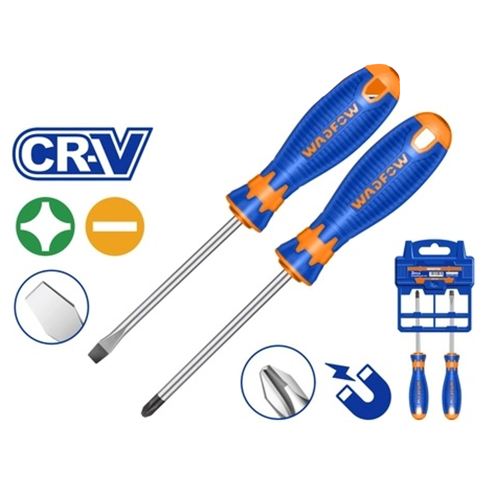 Wadfow WSS1302 Screwdriver CR-V 2Pcs Set Secondary image