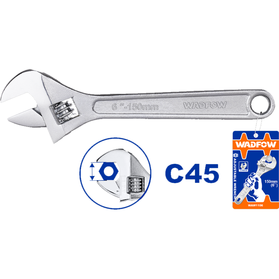 Wadfow Adjustable Wrench (Carbon steel finish) Secondary image