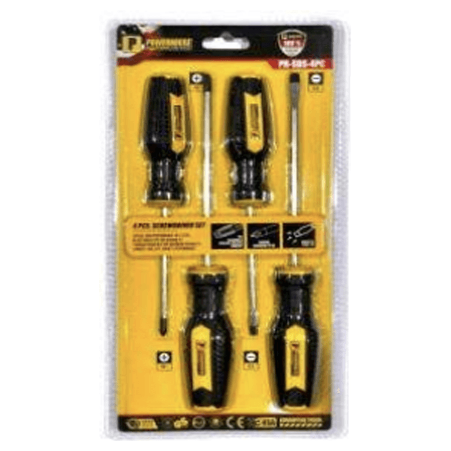 Powerhouse Cushion Grip Screwdriver 4Pcs Set - KHM Megatools Corp.