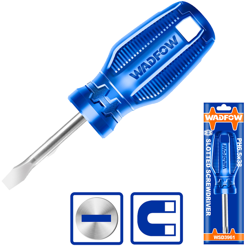 Wadfow WSD3961 Stubby Flat Screwdriver 38mm 40CR Secondary image