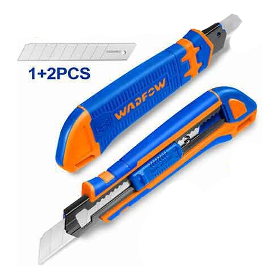 Wadfow WSK8618 Snap-off Blade Knife 18x100MM with 3-Blade | Wadfow by KHM Megatools Corp.