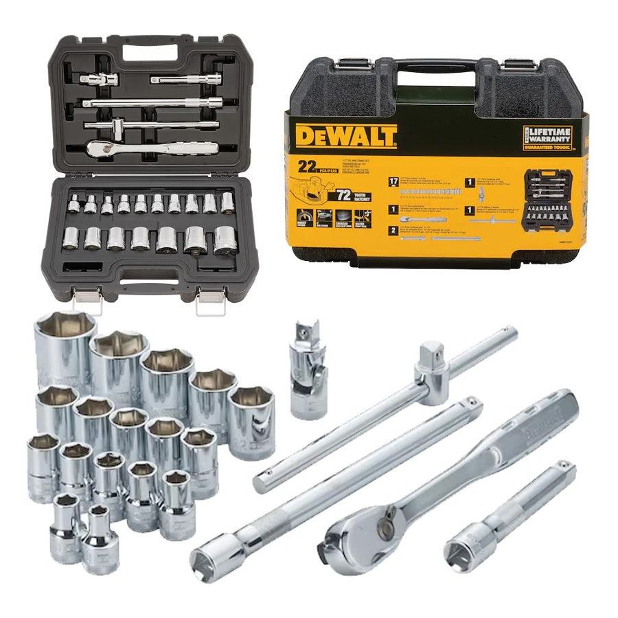 Dewalt DWMT19241‐1 22pcs 1/2" Drive Metric Socket Wrench Set - KHM Megatools Corp.