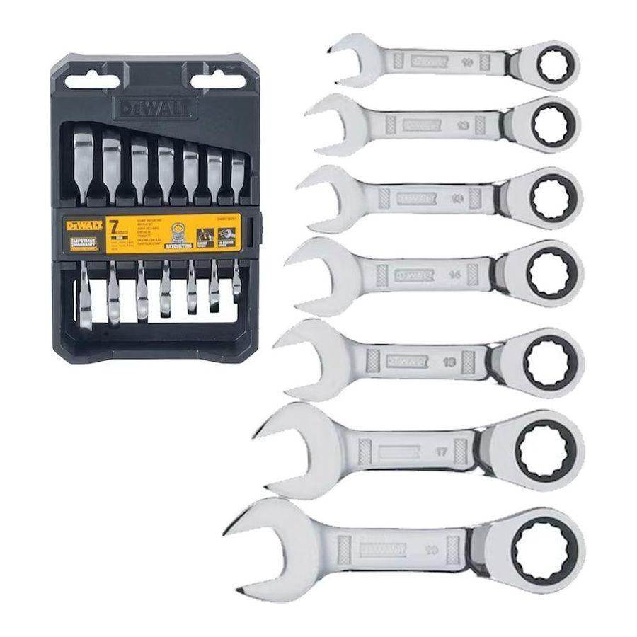 Dewalt DWMT19261‐0 Stubby Ratcheting Metric Wrench Set 7pcs - KHM Megatools Corp.