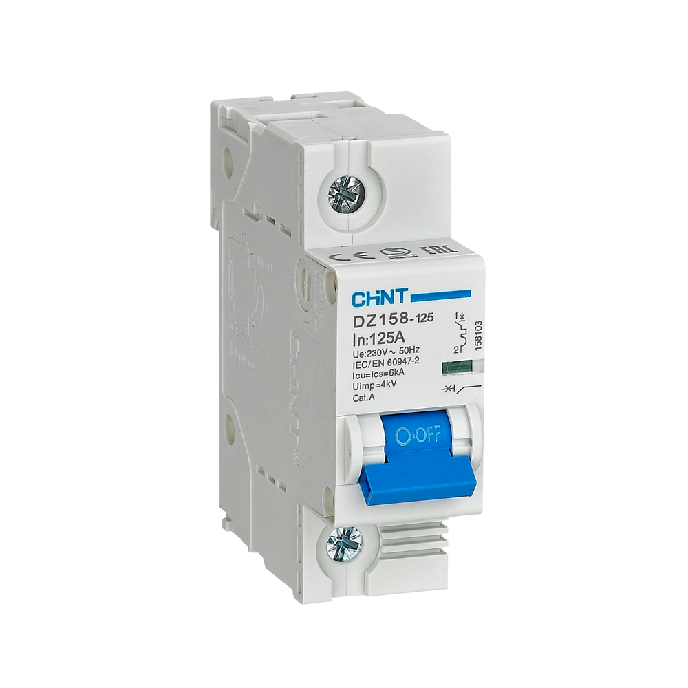 Chint DZ158-125 1P 6KA 400VAC Main Miniature Circuit Breaker (1.5 Modules) | Chint by KHM Megatools Corp.