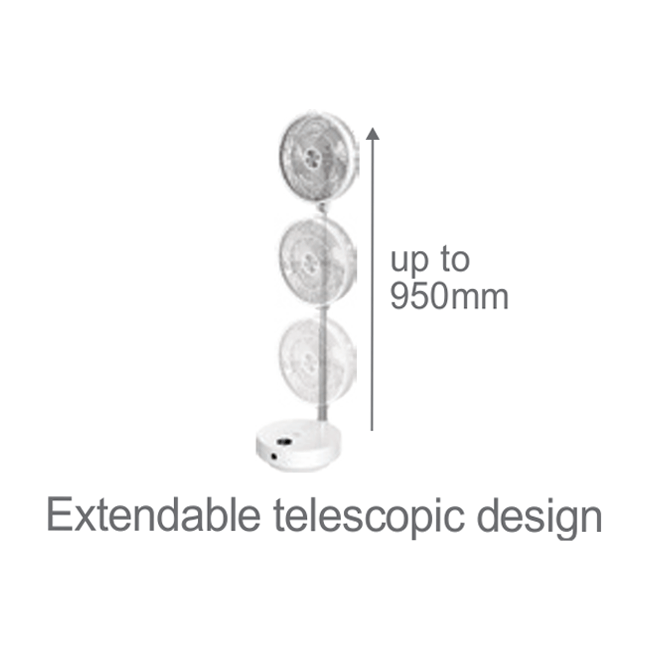 Firefly FEL661 Rechargeable Foldable Telescopic Stand Fan with Night Lamp | Firefly by KHM Megatools Corp.