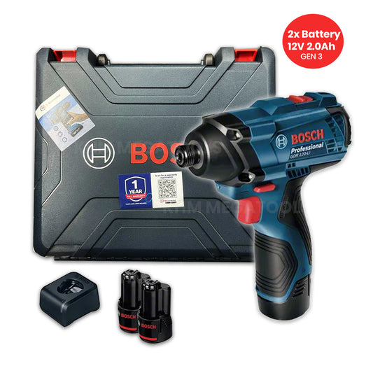 Bosch GDR 120 V-Li Cordless Impact Driver 100Nm 12V [Contractor's Choice] 2.0Ah (Kit)