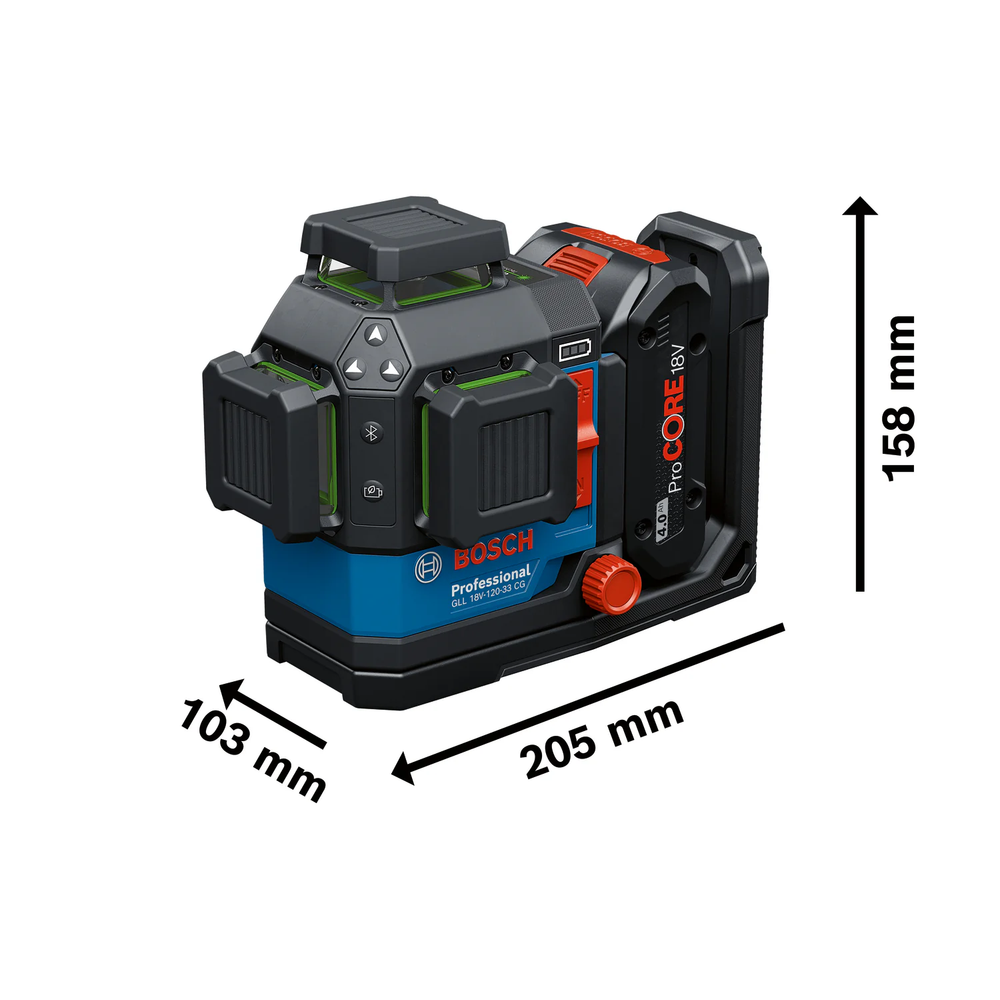 Bosch GLL 18V-120-33 CG Line Laser 12V 18V 35m (Bare)