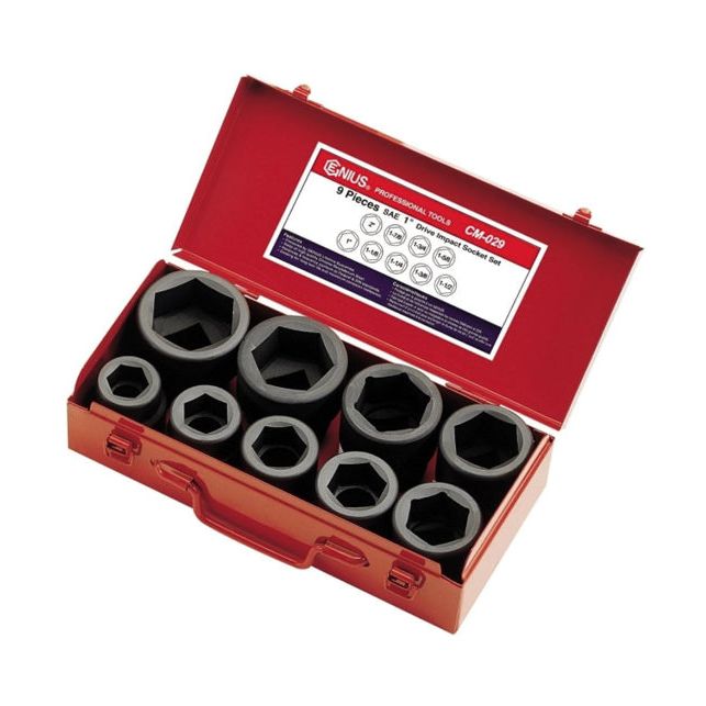 Genius CM-029 1" Drive (1"-2") Socket Wrench Set 9pcs | UT by KHM Megatools Corp.
