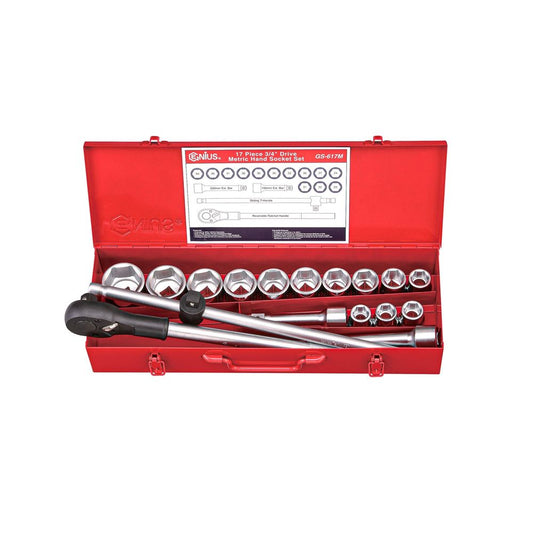 Genius GS-617M 3/4" Drive (21-50mm) Socket Wrench Set 17pcs | UT by KHM Megatools Corp.