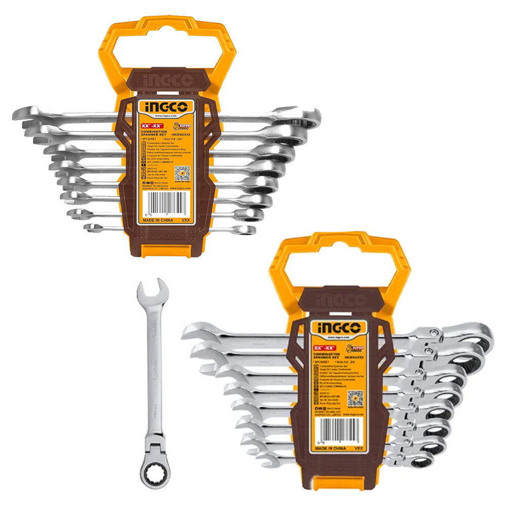 Ingco HKSPAR2016 Rachet Spanner Set 16Pcs | Ingco by KHM Megatools Corp.