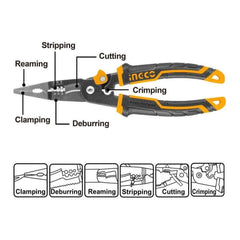 Ingco HMFLNP28200 6in1 Multi-Function Long Nose Plier - KHM Megatools Corp.