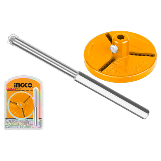 Ingco HSA03 Arbor for Carbide Gritted Hole Saw Set | Ingco by KHM Megatools Corp.