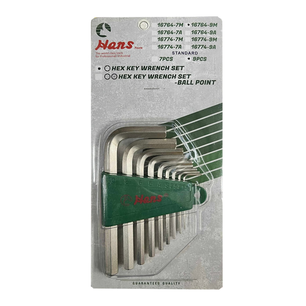Hans 16764 Hex Key / Allen Wrench Set (Standard)