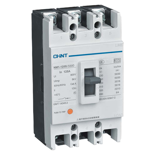 Chint NM1 (125S & 250S /3300) Moulded Case Circuit Breaker (Type S-3 Pole MCCB) | Chint by KHM Megatools Corp.