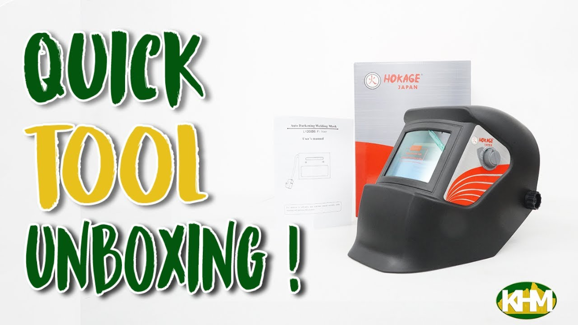 Load video: Youtube Unboxing KHM Megatools Auto Darkening Helmet