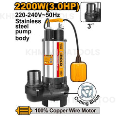 Ingco SPDB220068-5 Sewage Submersible Pump 2200W 3.0HP