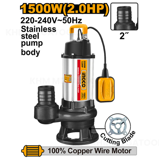 Ingco SPDB150068-5 Submersible Pump 1500W 2.0HP