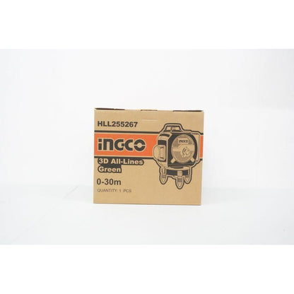 Ingco HLL255267 3D x 360° Line Laser Level (Green) [5000 mAh] | Ingco by KHM Megatools Corp.