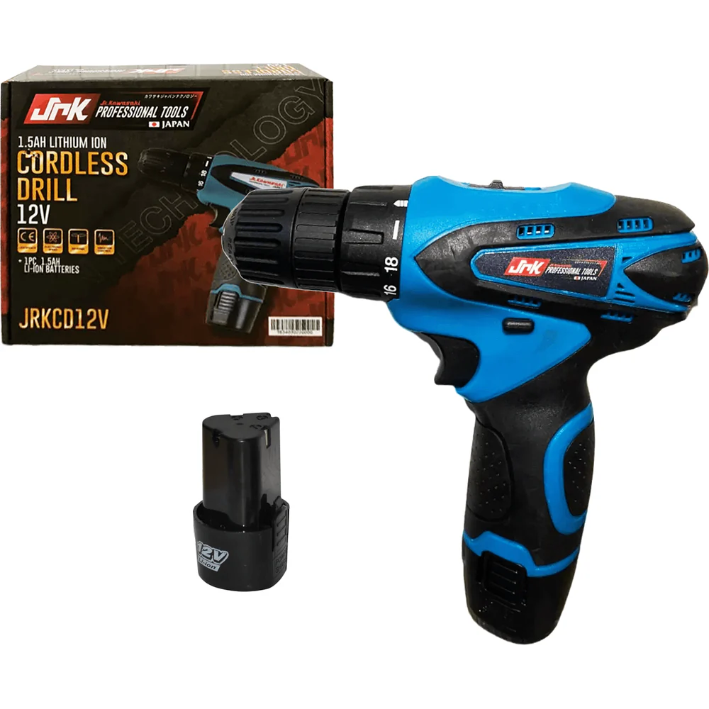 JR Kawasaki JRKCD12V Cordless Drill / Driver (12V) [Kit] | Jr Kawasaki by KHM Megatools Corp.