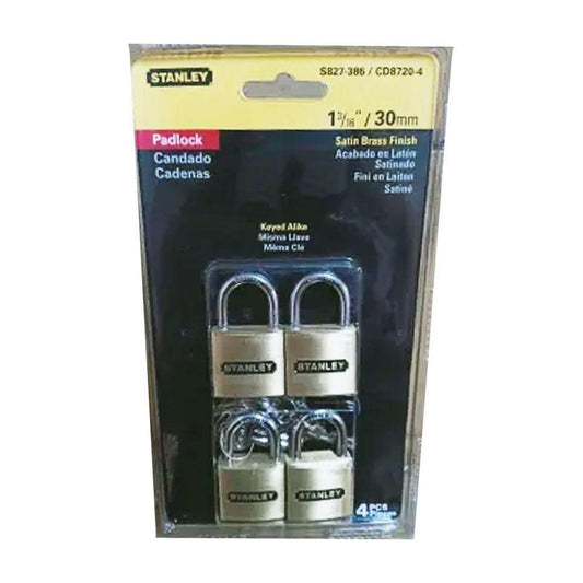 Stanley Padlock Short Shackle 4Pcs (6Pcs Same Key) | Stanley by KHM Megatools Corp.