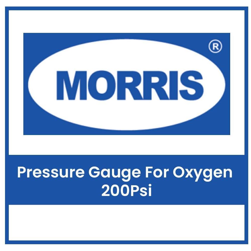 Morris Pressure Gauge For Oxygen 200Psi