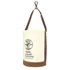 Klein 5104S Canvas Bucket Leather Bottom Swivel Snap 12"