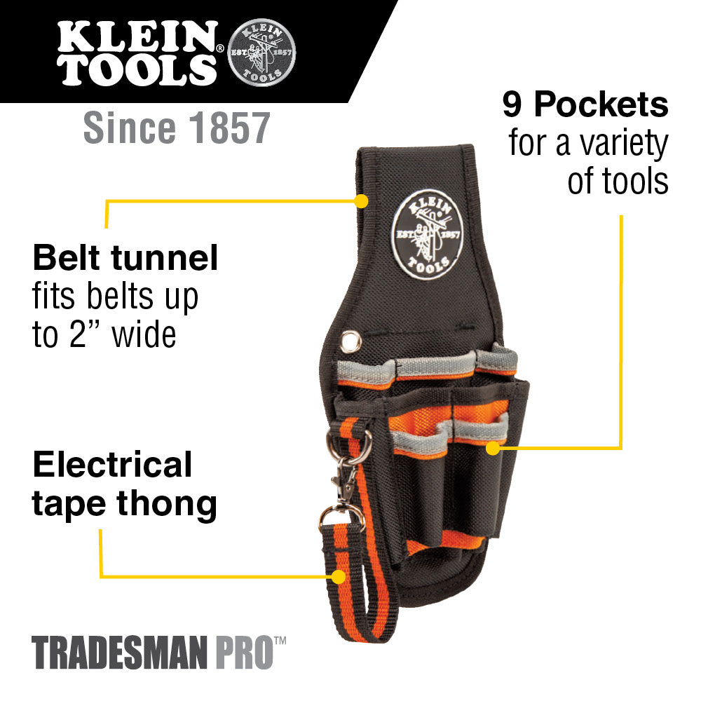 Klein 5240 Tradesman Pro™ Maintenance Tool Pouch 9 Pockets