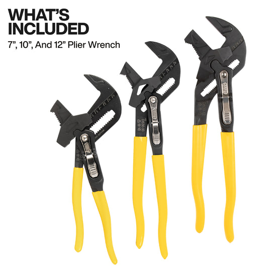 Klein D53003KIT Plier Wrench Set 3pcs