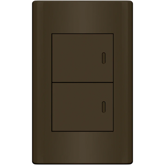 Royu MD504/DG 2-Gang Switch 3-Way Set 16A (Plano) [Dark Gray] | Royu by KHM Megatools Corp.