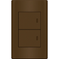 Royu MD504/DW 2-Gang Switch 3-Way Set 16A (Plano) [Dark Wood] | Royu by KHM Megatools Corp.