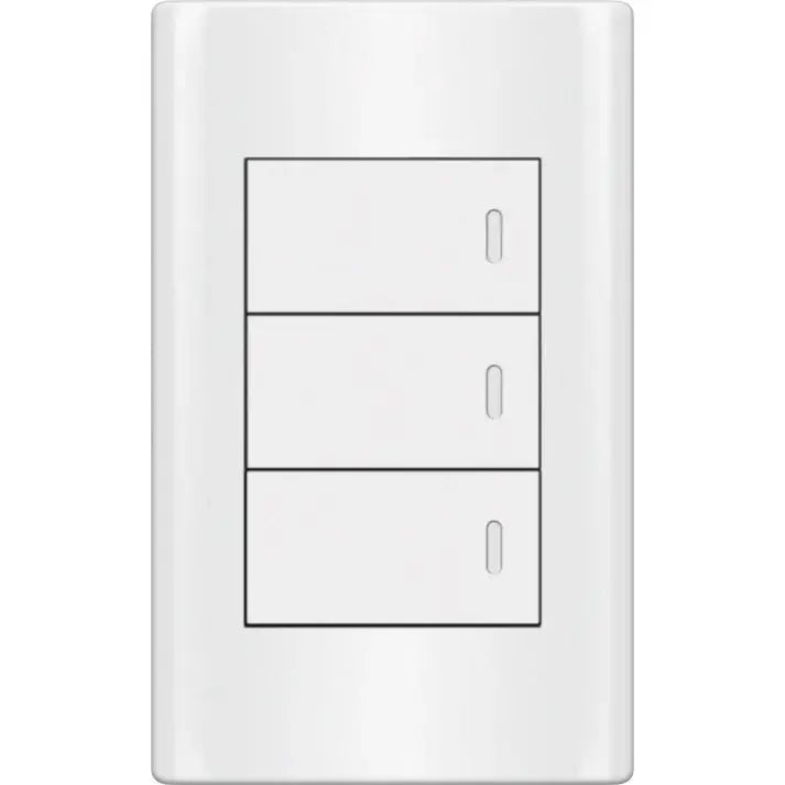Royu MD515 3-Gang Switch Set 16A (Plano) [White] | Royu by KHM Megatools Corp.