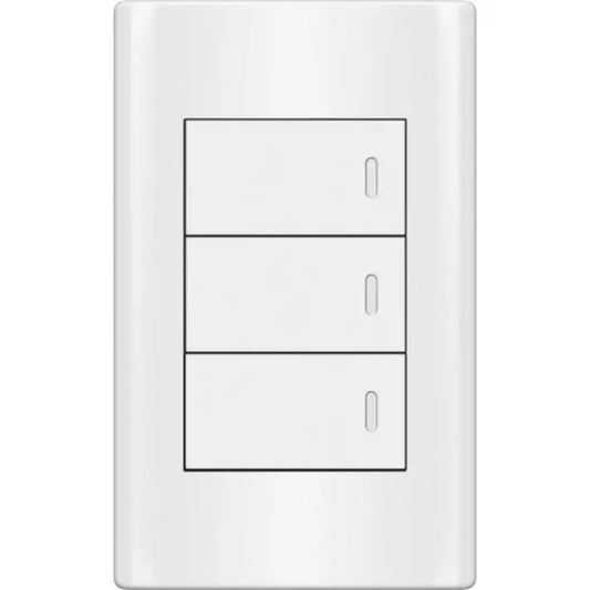 Royu MD515 3-Gang Switch Set 16A (Plano) [White] | Royu by KHM Megatools Corp.