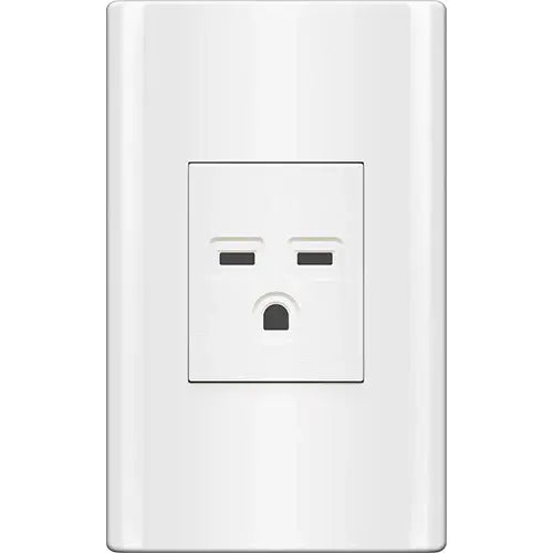 Royu MD901 1-Gang Aircon Outlet Set 20A (Plano) [White] | Royu by KHM Megatools Corp.