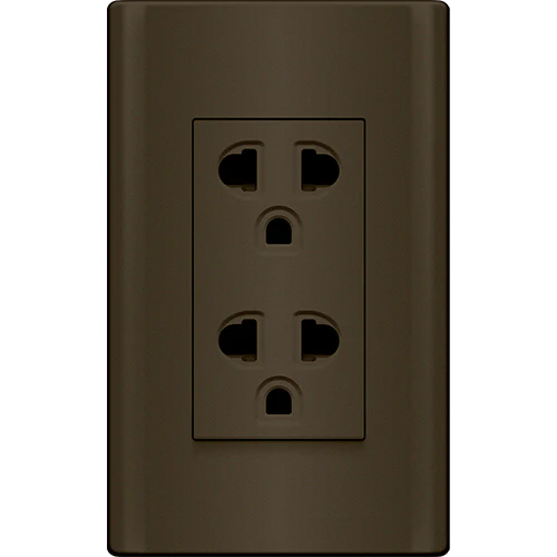 Royu MD913/DG Duplex Universal Outlet With Ground & Shutter Set 15A (Plano) [Dark Gray] | Royu by KHM Megatools Corp.