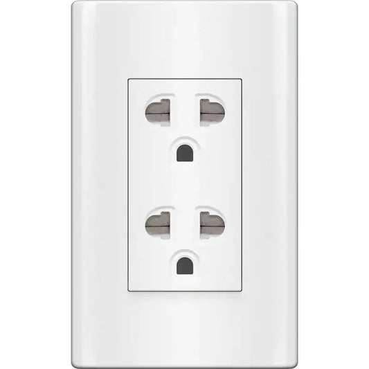 Royu MD913 Duplex Universal Outlet With Ground & Shutter Set 15A (Plano) [White] | Royu by KHM Megatools Corp.