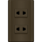 Royu MDS113/DG 2-Gang Universal Outlet Set 15A (Plano) [Dark Gray] | Royu by KHM Megatools Corp.