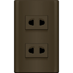 Royu MDS113/DG 2-Gang Universal Outlet Set 15A (Plano) [Dark Gray]